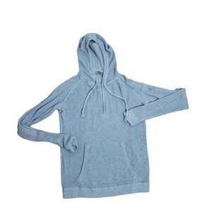 Prana Womens Size Small Gray Long Sleeve 1/4‎ Zip Hooded Sweater